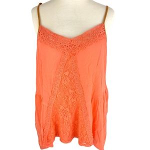 Miss Me Women's Crochet Lace Spaghetti Strap Cami Tank Top Sz  Small NWT
